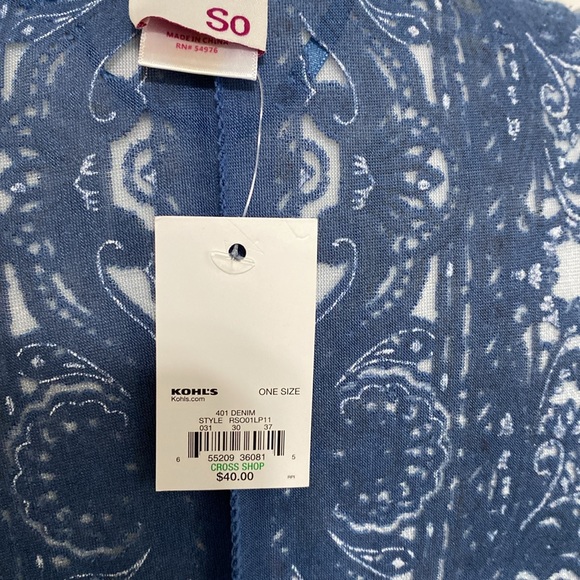 NWT Indigo Blue Dressy Wrap Perfect for Formal Occasions - Picture 9 of 10